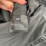 TOMBOLINI Black Real Leather Button Front Jacket Blazer Womens Size 40 Photo 2