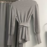 KNITTED WRAP Yoga Sweater Grey Small NWOT Gray Photo 4