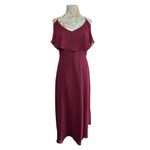 Birdy Grey  Jane Convertible Burgundy Chiffon Bridesmaid Dress sz XXL Maxi Gown Photo 1