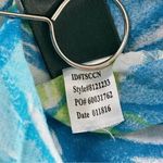 Ralph Lauren Lauren  Sleeveless‎ Shirt Dress Size Medium Green Blue Palm Photo 3