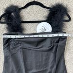 Princess Polly NEW So Extra Mini Dress is Black with feathers Photo 9