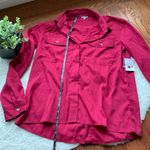 Charlotte Russe Red button down collar dress shirt blouse XSmall Photo 5