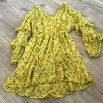 Happy X Nature By Kate Hudson Dress Ditsy Meadow Mini Floral Ruffle Yellow Sz M Size M Photo 10