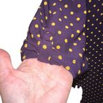 Jones New York  Purple & Yellow Polka Dot Button Front Midi Dress Photo 1