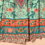 R. Vivimos Floral Tasseled Midi Dress Sz M Boho Gypsy Cottagecore Shirtdress Green Size M Photo 7