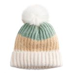 LC Lauren Conrad LC women’s seafoam mixed yarn stripe beanie Nwt Photo 0