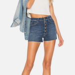 Mother Denim Swooner Snap Short Fray Medium Kitty Size 25 Jean shorts Blue Photo 0