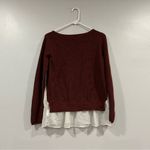 a.n.a  Red Woven Double Layered Sweater Medium M Photo 7