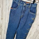 Lawman Western 80s Blue Jeans Studded Denim Bare Back High Rise Vintage Size 3/4 Photo 0