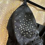 Victoria's Secret  Black Silky Rhinestone Bralette Medium Photo 3