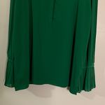 Chico's  Green Blouse with Pleated Sleeves Photo 2