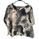 FABRIC? Niche Clothing Co. Women's 2XL Floral Batwing Sleeve‎ Blouse Multicolor Gray Size 2X Photo 0