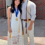 White classy floor length floral pattern dress Photo 0