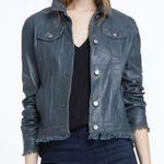 Jakett JKT NYC Alexa Jean Burnished Grey Leather Jacket Size M Gray Size M Photo 0