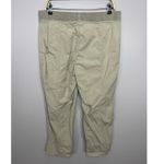 James Perse  Utility Pant Large Beige Cropped Drawstring Waist Casual Relaxed Fit Photo 5
