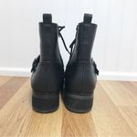 SOUL Naturalizer Black Lace Up‎ Combat Ankle Boot Bootie Lug Sole Size 7.5 New Black Photo 5
