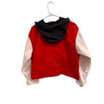 mondi SPORTS Hooded Zip Front Color Block Red & White Jacket Womens Size L‎ Size L Photo 2