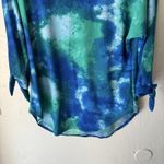 Pure Essence Shirt Womens Small Blue Green Tie Dye‎ 3/4 Sleeve Top Canada Boho Photo 2