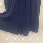 BCBGeneration  Navy Blue Faux Wrap Skirt V Neck Romper Size XS Photo 6