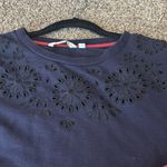 Boden Embroidered Navy Blue Sweatshirt Material Dress Size 2 Photo 7