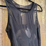 Samantha Chang Jet Set Sheer Black Mesh Bodysuit Large NWT Photo 2