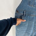 REWASH ‎ Blue Medium Was Denim Cropped Cutoff Overalls 100% Cotton Size 7 Photo 5