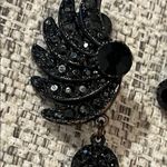 Elegant Vintage Black Black Winged Clip Earrings Photo 2