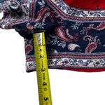 Blue Rain  Red/Blue Paisley Romper Women's Size Small NWT | 15-20 Photo 6