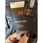 Levi's  Pants Women 26 Black Faux Leather Baggy Dad Mid Rise Straight Leg NWT Photo 7