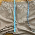 Spanx  Vegan Leather Straight Cigarette Leg Pants Toffee Beige Sz XL Photo 8