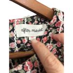 After Market  Floral Print Blouse Top White Lace Trimmed Puff Sleeve M‎ Photo 1