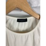 Naked Wardrobe  Ribbed Asymmetrical White Tie Side Tank Size Large Photo 1