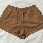 Forever 21 Faux Suede Soft Flowy Shorts in Tan Photo 0