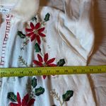 VINTAGE Victoria Jones White Embroidery Christmas Cardigan size L Size L Photo 7