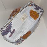 NWOT White Floral Woven Cosmetic Bag Photo 2
