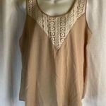 Maurice's Tan and beige lace tank top XL Photo 0