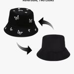 NWT Girly butterfly bucket hat Black Photo 4