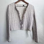 Theory Galinne speckle boucle blazer jacket Open Front Tweed S Photo 2