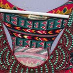 Chance or Fate Y2K Tribal Print Sleeveless Dress -Swing Style Chunky Neck Detail Large Photo 9