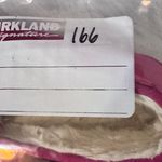 Talbots designer Fuchsia Bow Slippers cream colored fuzzy on inside size 7.5 Photo 8