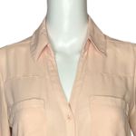 EXPRESS Shirt Womens Small Peach Portofino Chiffon Work Office Casual Versatile Photo 4