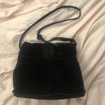 ZARA  Black Suede Leather Cross Body Purse Gold Hardware Interior Pockets Buckle Photo 1