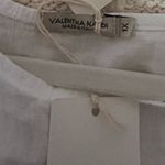Valentina Naldi Italy White Fringe Hem Linen Tank Top Size 1X NEW With tags Photo 8