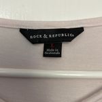 Rock & Republic  BLUE WHITE WINGS BLOUSE SZ LARGE GUC #6343 Photo 3