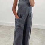 Boutique Wide Leg Overall Gray Size M Photo 0