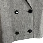Leslie Fay Petite Vintage 80s Black Check Short Sleeve Blazer Size 16 Photo 4