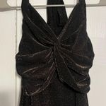 Y2K Sele Black & Gold Halter Dress Size M Photo 5