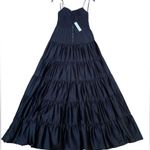 Alice + Olivia New Black Jori Spaghetti Strap Tiered Maxi Dress Size 0 $550.00 Photo 6
