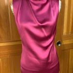 Rachel Zoe NWOT,  Satin magenta cowl neck sleeveless top. Size Small Photo 1
