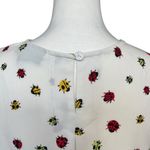 Modcloth Blouse Size XS White Lady Bug High Low Novelty Short Sleeve Photo 4